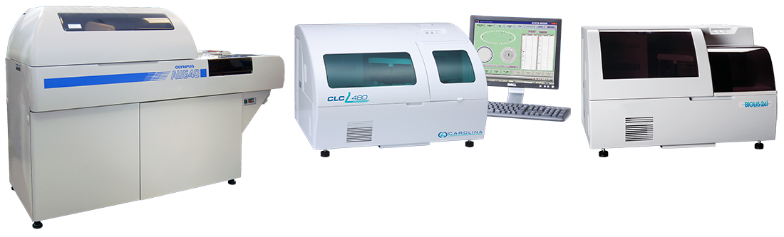 Refurbished Olympus AU and BioLIS 24i/CLC480 Clinical Chemistry Analyzers Refurbished Olympus AU and BioLIS 24i/CLC480 Clinical Chemistry Analyzers