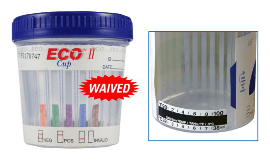 ECO II Cup - one-step drug screen test - WAIVED