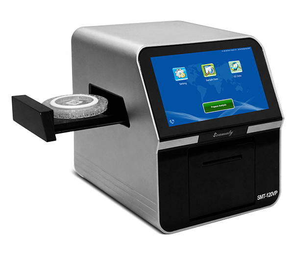 Seamaty SMT-120VP Veterinary Chemistry Analyzer with rotor drawer open Seamaty SMT-120VP with rotor drawer open