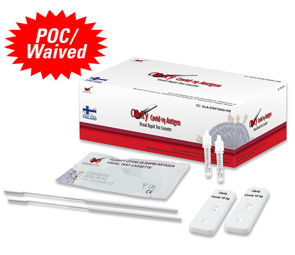 Clarity COVID-19 Antigen Rapid Test box contents