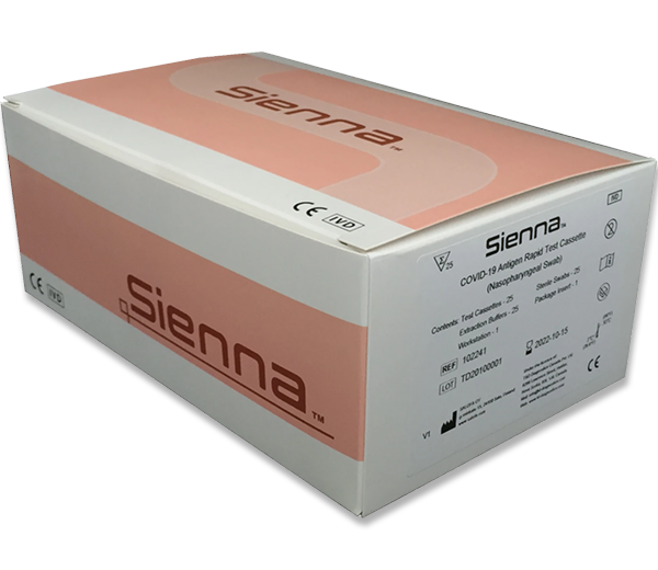 Sienna COVID-19 Antigen Rapid Test Cassette box
