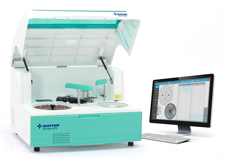 DZ-Lite2-c270-desktop image of DZ-Lite™ c270 Chemistry Analyzer with desktop computer