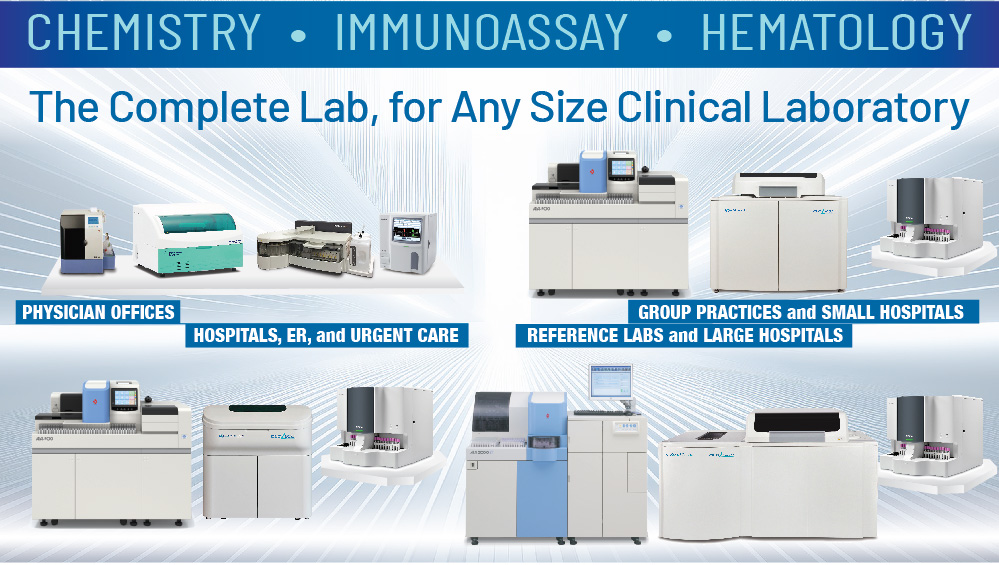CLC_Complete_Lab_image A complete lab, in your size...showing chemistry, immunoassay, and hematology analyzers