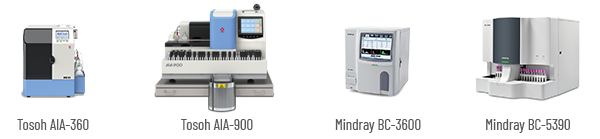 Tosoh Immunoassay analyzers and Mindray Hematology analyzers